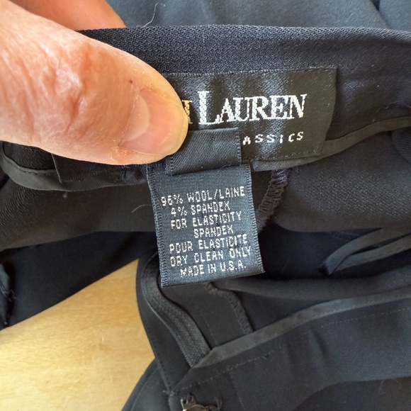 RALPH LAUREN BLACK LABEL WOOL BLD CAREER PANTS STRAIGHT LEG CLASSIC DESIGNER 2 - Picture 10 of 10